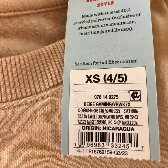 🐱2 /$15 Mix & Match 2 for $15 NWT Kids’ Cat & Jack Beige Gaming Sweater (XS 4/5) - Picture 4 of 4